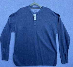 Camisa L.L.Bean Henley Para Hombres XL De Colección Indigo Brezo Río Driver Manga Larga - Imagen 1 de 8