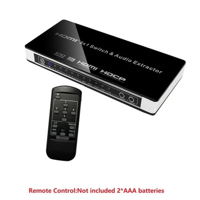 HDMI-Compatible Switch Switcher 5x1 5 in 1 out  Audio Extractor 4K For PS4 PS5 - Image 1 of 4