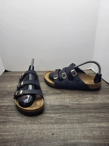 BIRKENSTOCK Florida Navy Blue 3 Strap Sandal Women’s 9 US size 40 EU - Picture 1 of 9