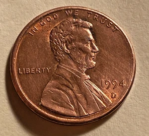 1994 D Lincoln Memorial Cent MAD Uneven Rim Error Coin - Picture 1 of 2