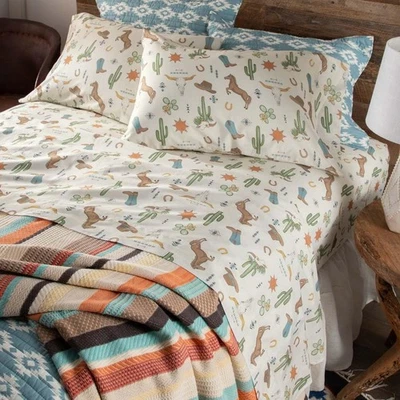 Rod's Southwest Desert Western Icon - (Juego de sábanas) - Juego de sábanas King de 4 piezas - Verde... Foto 1 de 4