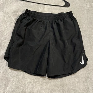 Pantalones Cortos Nike Running Challenger Para Hombre Grandes Negros Dri-FIT Forrados Malla Cordón - Imagen 1 de 11