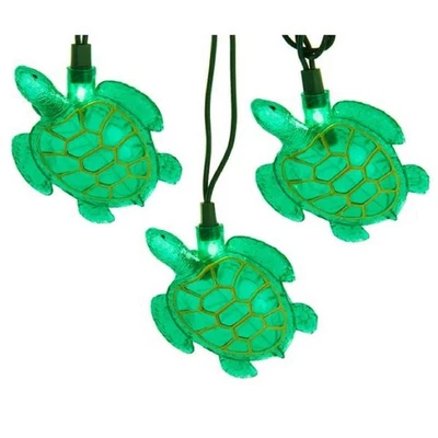 Kurt Adler 10 Light Green Sea Turtle Light String UL4371 - Image 1 of 4