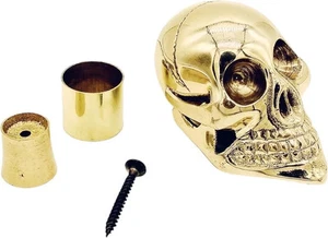 Bastón de colección mango calavera latón fundido con varilla de conector exterior - Imagen 1 de 6