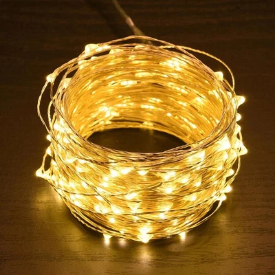 66 FT 200 LED String Starry Fair Light Battery  8 Mode Christmas Outdoor Décor - Image 1 of 4