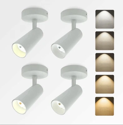 Paquete de 4 focos de techo LED blancos montaje empotrado 5CCT regulables 12W accesorio Foto 1 de 4
