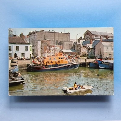 Weymouth Postcard 1976 RNLI Lifeboat 54-04 At Quay Dorset - Image 1 of 2