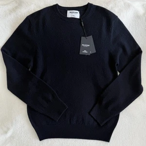 Maglione Naadam 100% Cashmere Uomo XS Blu Navy Maglia Girocollo Lusso Pullover - Foto 1 di 5