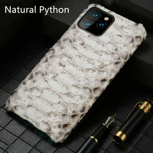 Custodia Python 15 16 cover in pelle iPhone back skin originale Belly Max Pro Snake per - Foto 1 di 16