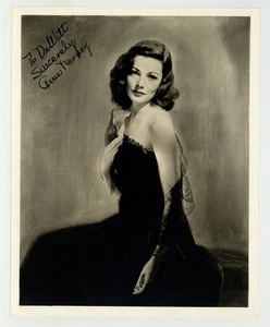 Gene Tierney 1944 Hand Signed 8x10 Laura Film Portrait Actress Photo Autograph - Picture 1 of 2