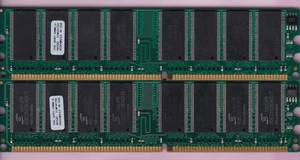 2GB 2x1GB PC-3200 PNY A0TQD PROMOS CHIPS DDR-400 DESKTOP MEMORY KIT DDR1 PC3200 - Picture 1 of 2