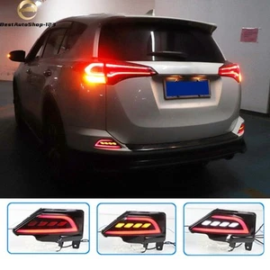 Rear LED Bumper Reflector Light Lamp Brake DRL For Toyota RAV4 2016-2018 - Picture 1 of 12