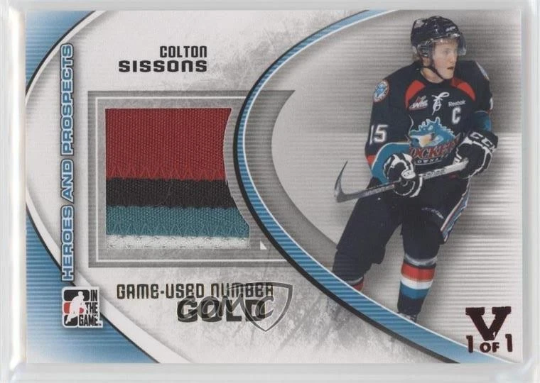 2011-12 ITG Heroes and Prospects Gold Number Vault Ruby 1/1 Colton Sissons xp6 - Image 1 of 3