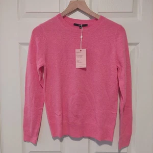 NWT! Quince 100% Cashmere Crewneck Bubblegum Sweater! Sz. S ! (F12) - Picture 1 of 10