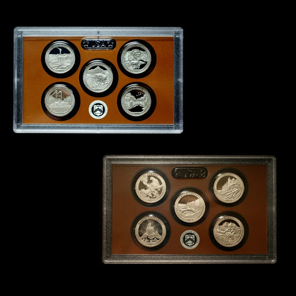 2011 2012 S America the Beautiful National Parks ~ Mint Clad Proof Sets - Image 1 of 1