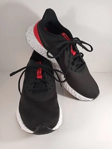 Nike Mens Revolution 5 Black Red Athletic Running Shoes BQ3204-003 Size 7.5 - Picture 1 of 9