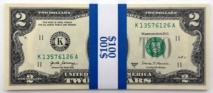 NEW Uncirculated Two Dollar Bills Series 2017A $2 Sequential Notes Lot of 50 - Picture 1 of 24