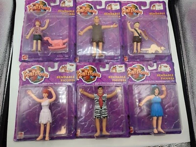 1993 The Flintstones Movie Bendable Figures - Mattel - NIBs - Imagem 1 de 4