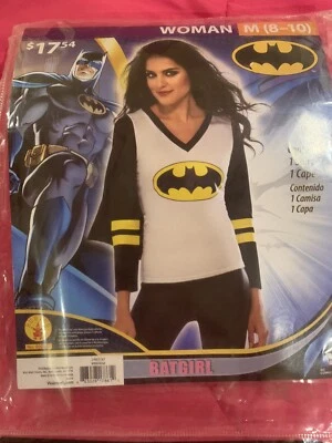 NEW Batgirl Halloween Women/adult Batgirl Costume Medium Size Sporty Tee & Cape - Image 1 of 4