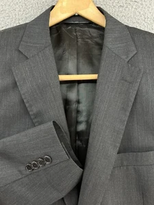 Ermenegildo Zegna Cloth Saks Fifth Ave Mens Gray Wool Blazer Jacket Size 42 L - Picture 1 of 17