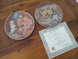 Franklin Mint "Bedtime Story" & "Dressing For Dinner", 2 Plates, By Sue Willis, - Picture 1 of 7