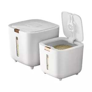 Storage Container Dispenser Dry Food Feed Pet Animal Bin Dog Cat Bird 5KG 10KG - Picture 1 of 14
