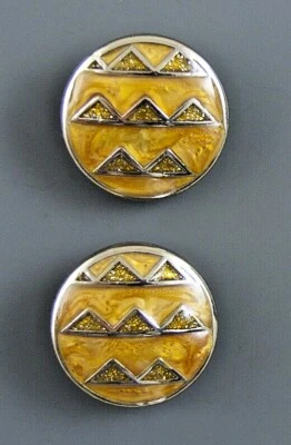 ENAMEL DESIGNER BUTTONS - SET OF2 - Image 1 of 3
