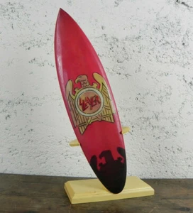 Mini tavola da surf con supporto di legno SLAYER modellino scrivania Artigianale - Foto 1 di 4