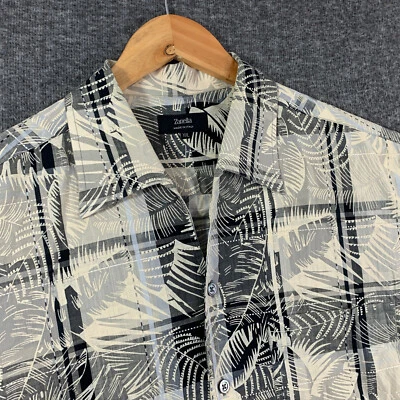 Camisa de Campamento Zanella Hombres 2XL Floral Manga Corta Hawaiana Informal Playa Hecha en Italia Foto 1 de 4