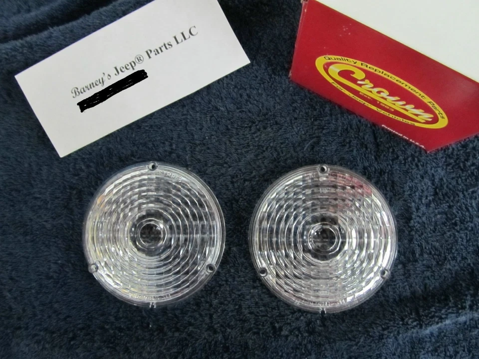 FITS JEEP CJ5 CJ6 C101 COMMANDO FRONT SIGNAL LENS SET (PAIR) 1969 - 1976 1/2  - Image 1 of 1