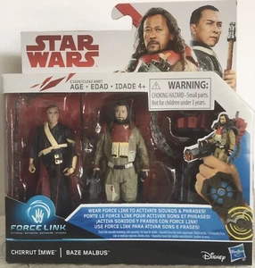 Hasbro Star Wars Force Link Chirrut Imwe & Baze Malbus paquete de 2 figuras de acción nuevas - Imagen 1 de 2