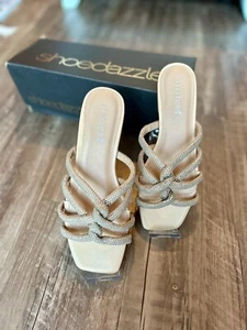 Shoedazzle Bowie Style Sparkly Women’s Size 6 Sandals - Brand New w/Box - Picture 1 of 5