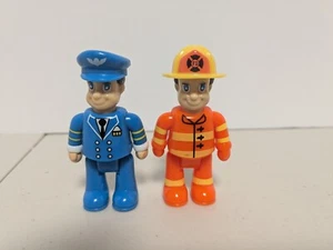Hap-P-Kid: Fireman And Pilot 2" Figures - Picture 1 of 5