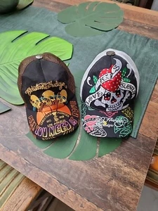 "Ein Paar"ED  HARDY'  BASE CAPS' NAGEL NEU - RARITÄT - Bild 1 von 8