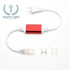 US/EU Power Supply Cord Connector Splicer For LED Neon Flex 8x17mm Rope Lights - Picture 1 of 5