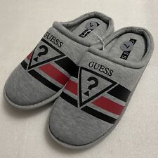 Guess Men's US 7 EUR 39 House Slippers Cushioned Gray Black Red GMXERZY-R New
