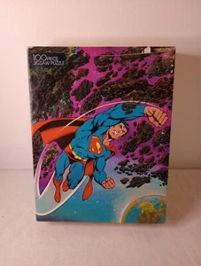 Vintage 1983 Superman Jigsaw Puzzle 100 pieces Golden NOS Sealed Box Damage - Picture 1 of 4