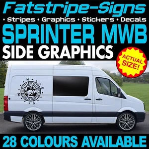passend für MERCEDES SPRINTER MWB COMPASS GRAFIK AUFKLEBER CAMPER VAN WOHNMOBIL - Bild 1 von 2