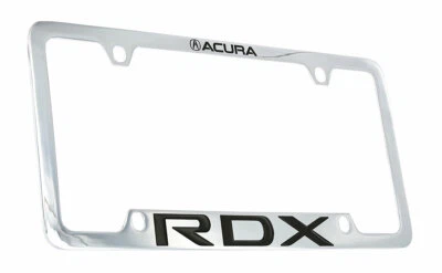 Soporte de marco de licencia de metal recubierto cromado marca denominativa Acura RDX 4 orificios Foto 1 de 4