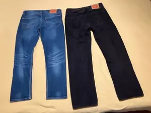 Levi Jeans 505er Levi's schwarz und 502er blau beide W 32 L 30 Top Zustand - Bild 1 von 3