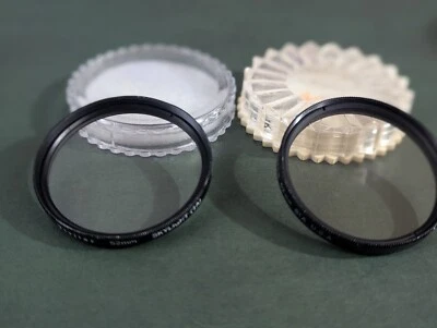 Set Of 2 Vintage 52mm Lens Filters - Vivitar Skylight (1A) and Tiffen 81A - Image 1 of 4