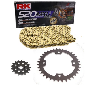Kit Chaîne Polaris Outlaw Sm 525 08-10, Chaîne RK GB 520 MXU 98, Ouvrir, Or, - Picture 1 of 4