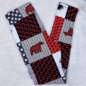 Winter Mountain Patchwork Print Leggings - Picture 1 of 7
