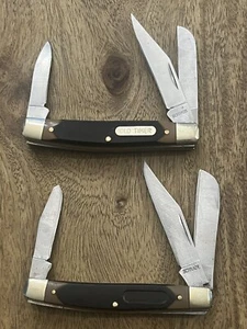 SCHRADE Old Timer 34OT Knives Very Nice Set! (Lot Of 2) ~TASKCo - Picture 1 of 24