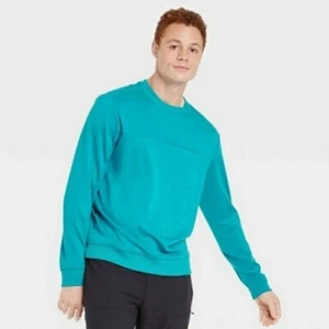 Herren XL ALL IN MOTION türkis Rundhals Ponte Rundhals Langarm Pullover Sweatshirt - Bild 1 von 5