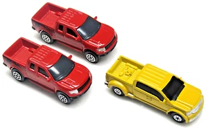 Maisto Ford Pickup Trucks Lot of 3 Yellow 2002 f-350, Red 2014 SVT F-150 Raptors - Picture 1 of 6