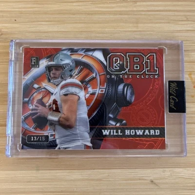 2024 Wild Card WILL HOWARD QB1 On The Clock RC 13/15 Color Match-Steelers - Image 1 of 2