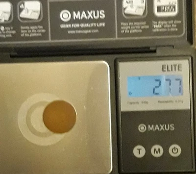 1918 D Lincoln Wheat Cent Uniface Struck On Split Planchette Error 2.77 Grams  - Image 1 of 4