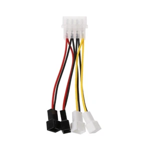 4 Pin Male IDE Molex to 3 Pin Power Splitter Adapter Cable Cooling Fan Cable - Picture 1 of 8