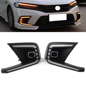 DRL Daytime Running Light Fog Light Lamp Fit Honda Civic 11th Generation 2021+ - Picture 1 of 15